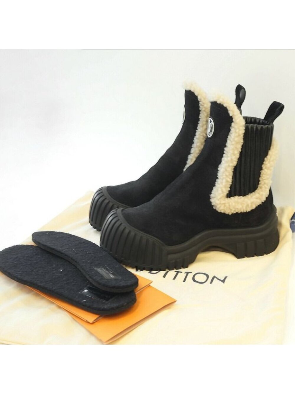 Louis Vuitton Ma0273 Ruby Ankle Boots Mouton Shoes 38 Size Approx 24.5 - Picture 10 of 10